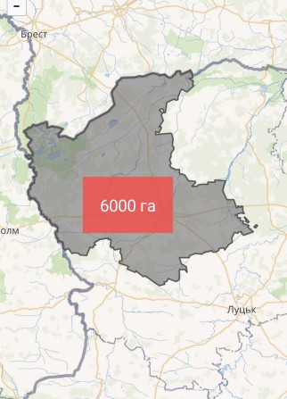 6000 га орної землі - Волинська обл. - фото 1