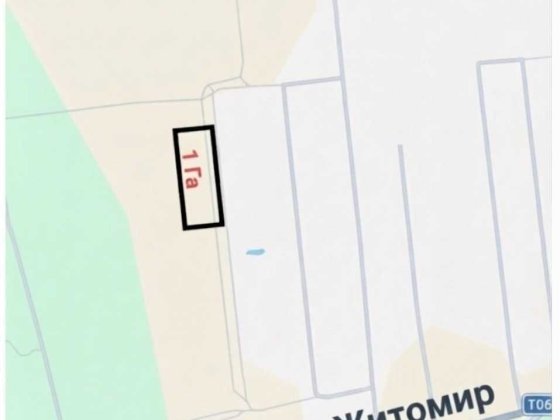 Продається ділянка 1 Га ,є Газ та Електрика