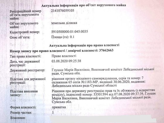 Земельна ділянка під забудову 10 сотих в районі вул.Гастелло 