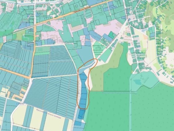 Земельна ділянка 6.5 га Мукачево