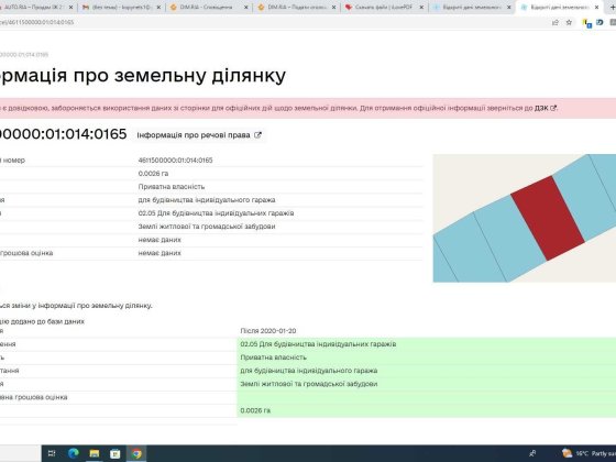 земельна ділянка для будівництва індивідуального гаража в Трускавці Трускавець