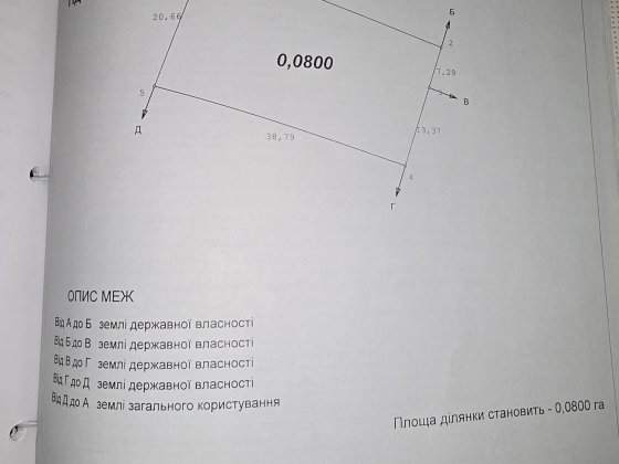 Продам земельну ділянку Бохоники