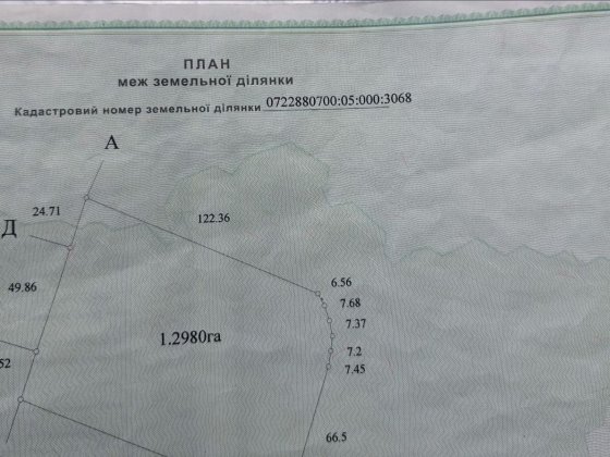 Продам приватизовану земельну ділянку Боратин