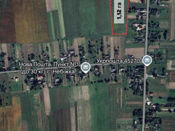 Продаж земельної ділянки с. Небіжка Небежка