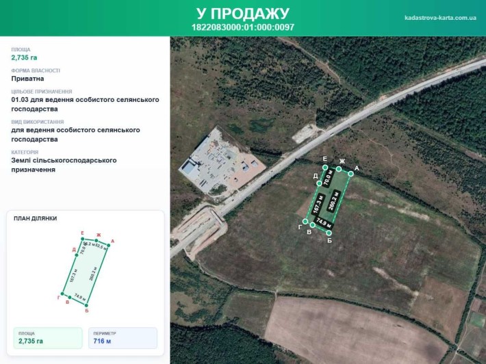 Продаж землі траса Київ-Чоп, об'їздна м. Житомир, відстань 5 км. - фото 1