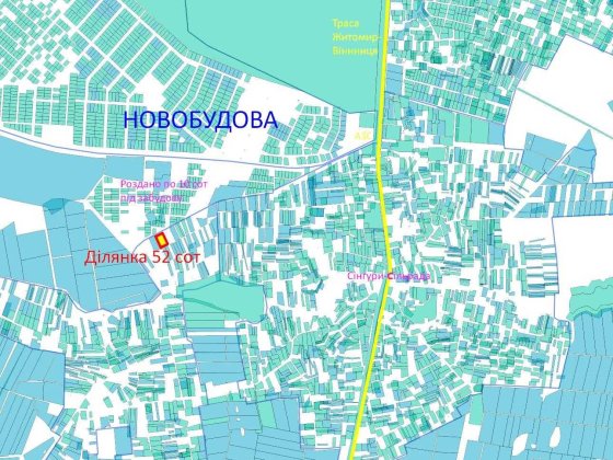 Ділянка 51 сот 7 хвилин від Житомира Сингури