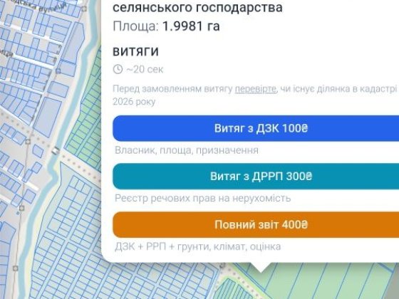 Продається 4 гектара Иршава