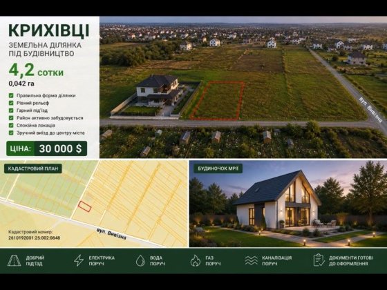 Земельна ділянка в Крихівцях Криховцы