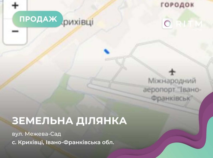 Земельна ділянка площею 0.1561 гектара с. Крихівці - фото 1