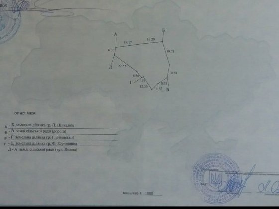 Земельна ділянка в заповідній зоні с. Вовчинець Вовчинець