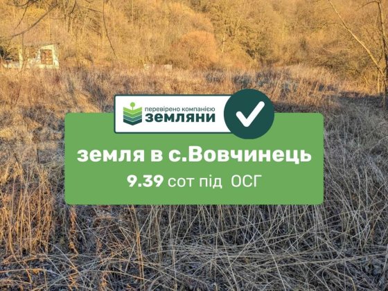 Продаж земельної ділянки під ОСГ, площа 9,39 сотки с.Вовчинець (5) Вовчинець