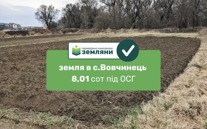 Продається земля 8,01 сот в с.Вовчинець пров. Перекопський під ОСГ (5) - фото 1