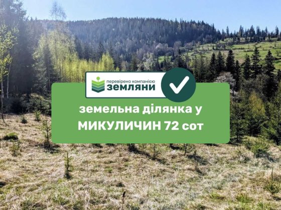 Видова ділянка в Микуличині 72 сот (17) Микуличин