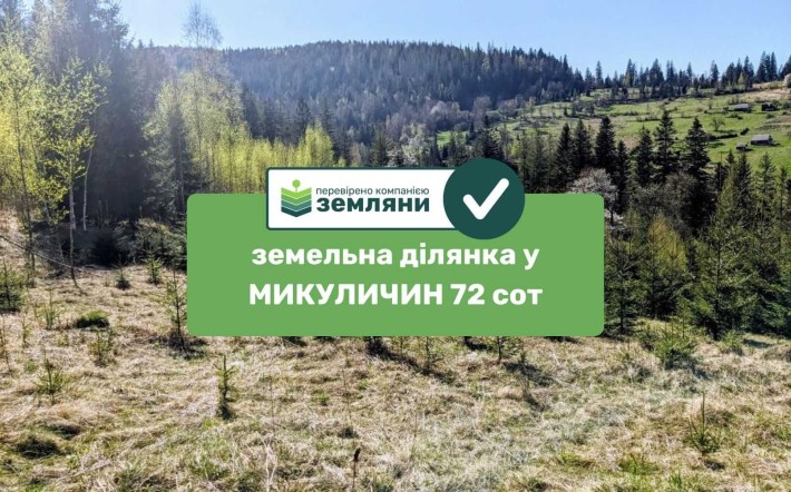 Видова ділянка в Микуличині 72 сот (17) - фото 1