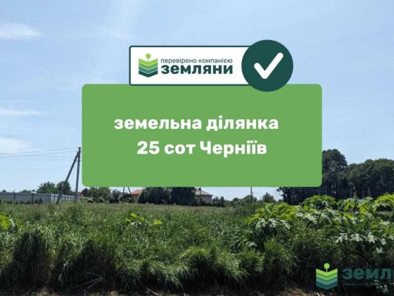 Продається ділянка в Чернієві 25 сот (1)