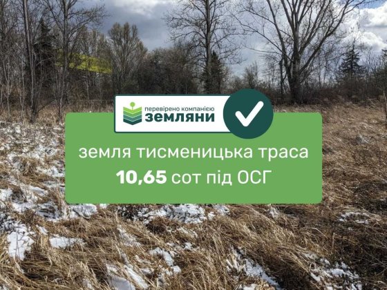 Продаж землі біля тисменицькій траси 10,65 сот під ОСГ (5) Тысменица