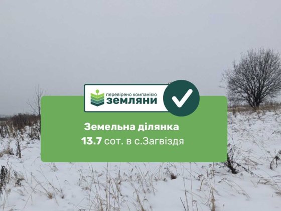 Продається земельна ділянка 13.7 сот в с. Загвіздя (8) Загвіздя