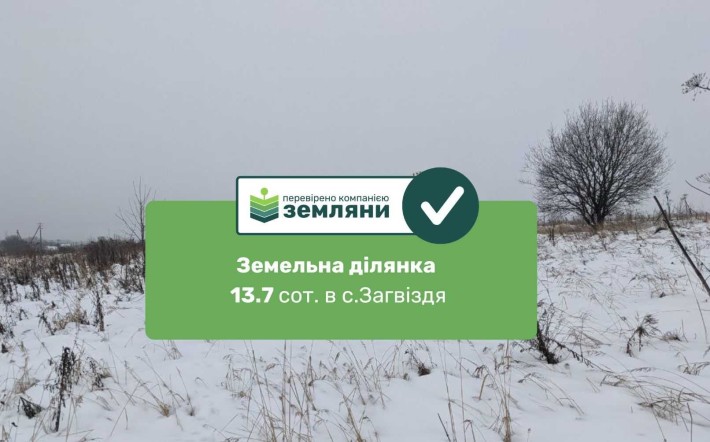 Продається земельна ділянка 13.7 сот в с. Загвіздя (8) - фото 1
