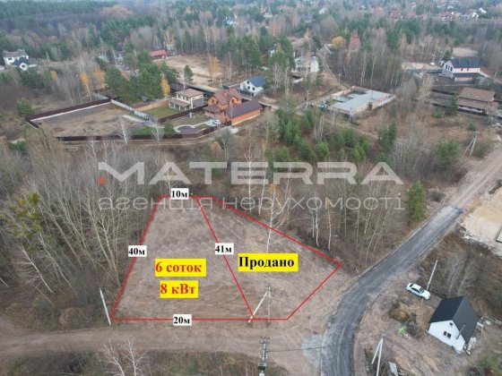 Гореничі Продаж ділянки 6 соток, 8кВт, асфальт Гореничи