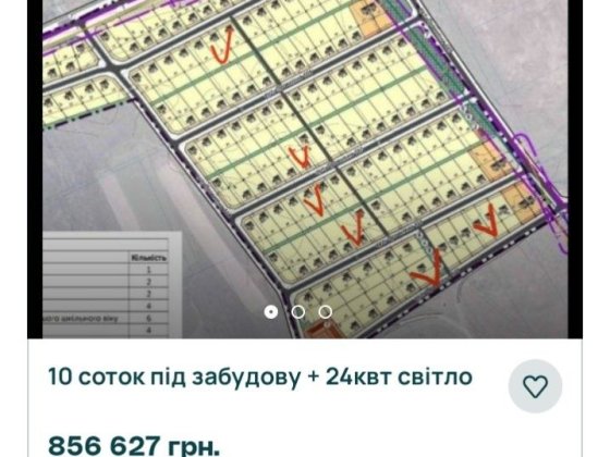 Продаж земельних ділянок  Нових Петрівцях. Вишгородський р-н. Новые Петровцы