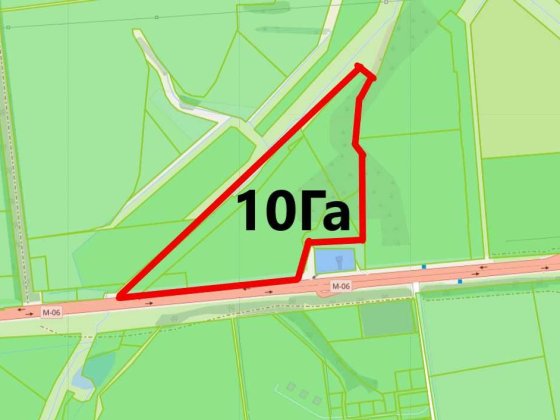 Фасадный Участок Ділянка фасад Житомирской траси 10Га під Комерцію! Березовка