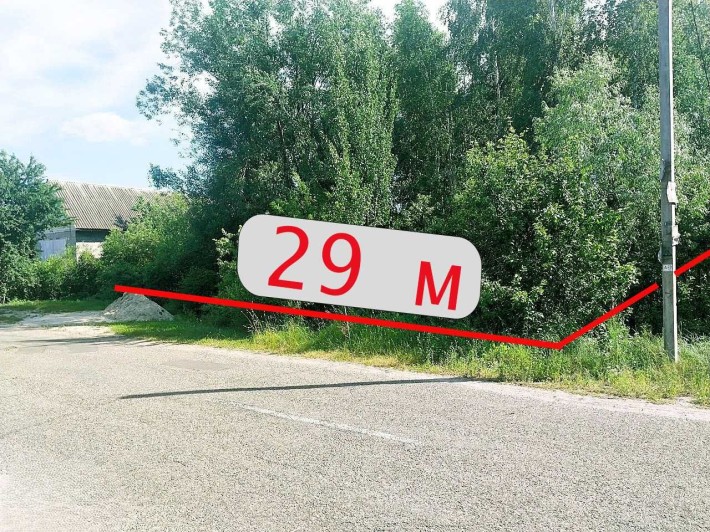 27 соток під котеджне містечко - широкий фасад 29 м - в смт. Бабинці (Бучанський район) - фото 1