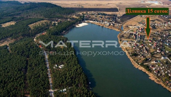 Бобриця вул.Набережна 15 соток Продаж ділянки біля озера - фото 1