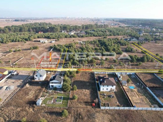Бобриця продаж земельної ділянки 6.2 сотки 13 кВт світла Поруч ліс озера Бобриця