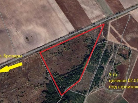 Продам 9 Га, житлова забудова, поряд ліс, с. Богданівка Богдановка