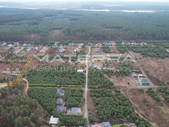 Без% 25-50 соток з соснами! Бобриця Еко-зона Продаж ділянки асфальт Бобрица