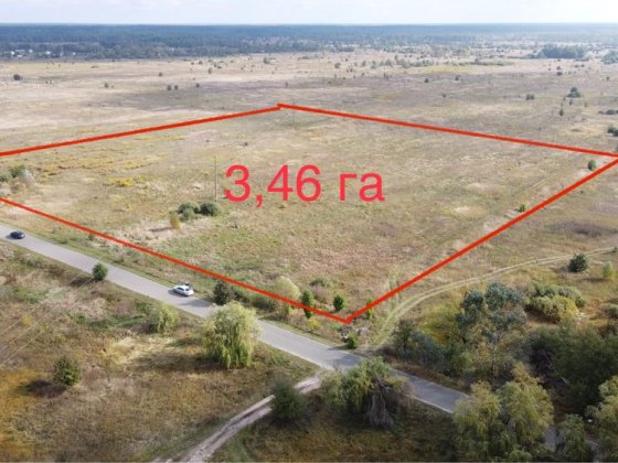 Продам участок 346 соток, Колонщина, фасад асфальтированной дороги! Колонщина