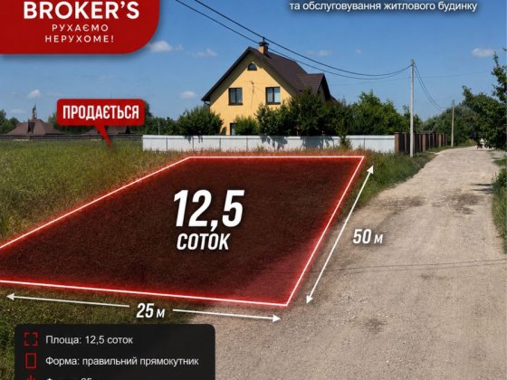 Продам кутову ділянку 12,5 соток Красилівка під забудову,гарна локація,без % Красиловка