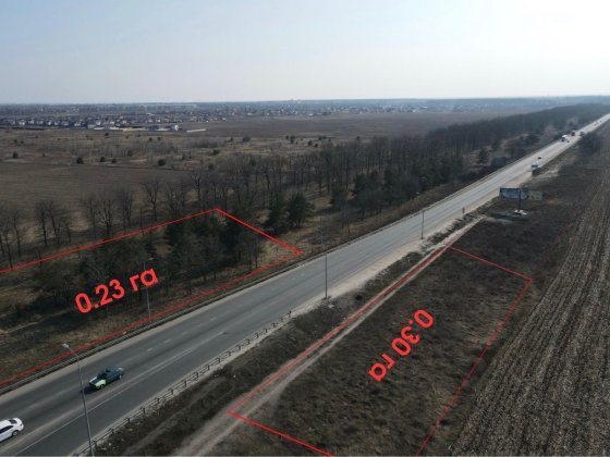 Фасадні дзеркальні ділянки на трасі Київ–Харків під АЗС/СТО/автомийку Мала Олександрівка