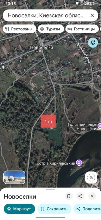 1 га на березі озера, біля Десни, с. Новосілки - фото 1