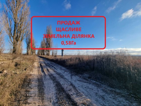 Щасливе Ділянка під житлову або комерційну забудову  58сот Щасливе