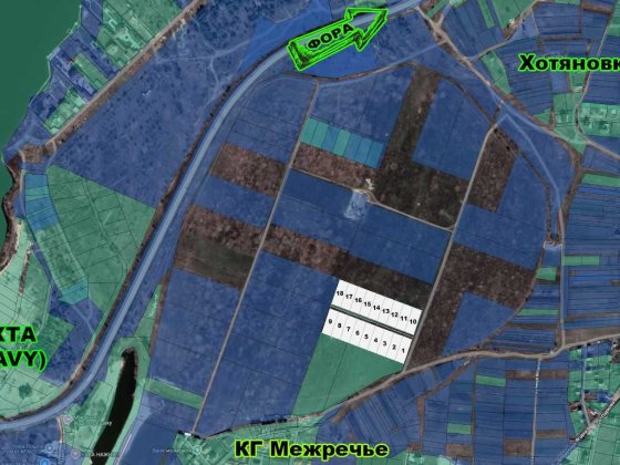 Продам участок 10 соток, 17квт. Хотяновка