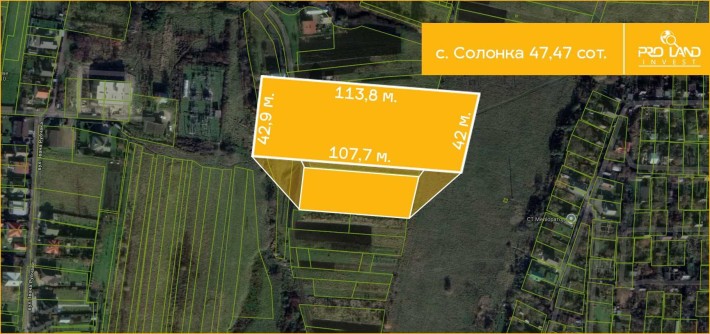 Продаж земельної ділянки в с. Солонка 47,47 сот. - фото 1