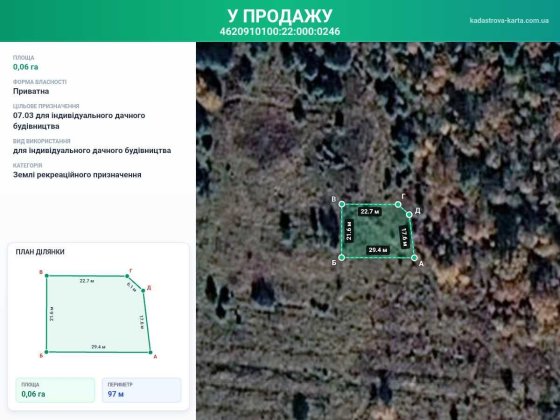 Земельна ділянка, під будівництво дачі. Городок