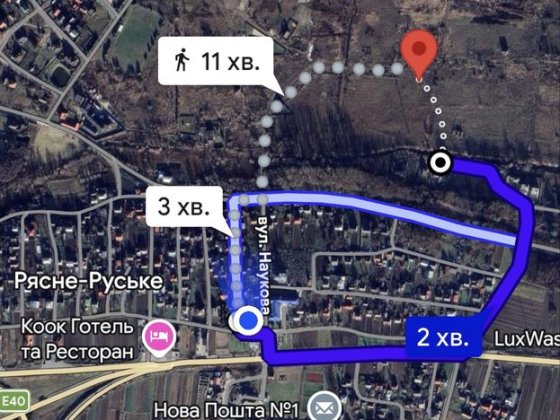 Земельна ділянка під забудову Рясне-Руське