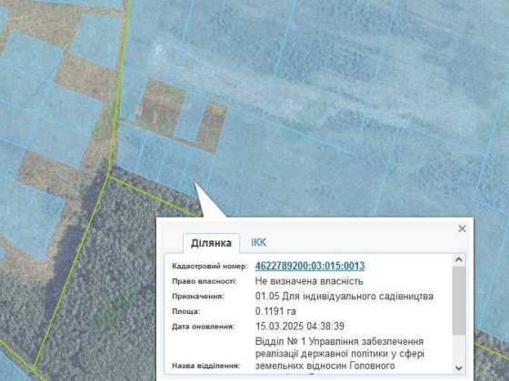 Земельна ділянка для індивідуального садівництва Жовква