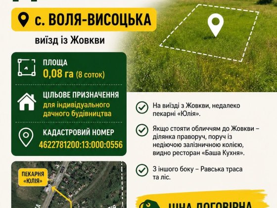 Земельна ділянка Жолква