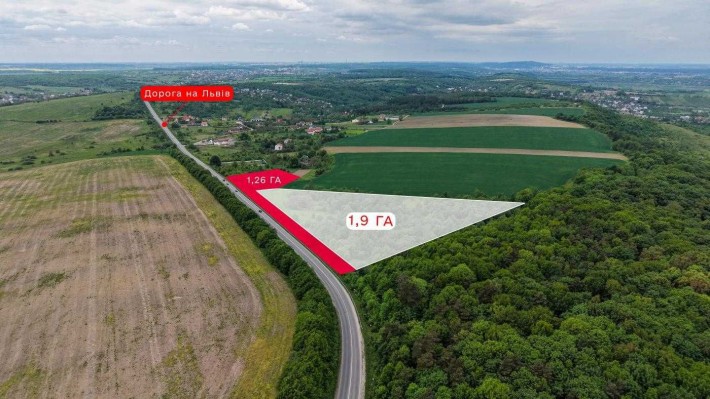 Купити землю під комерцію, виробництво, АЗС, траса Львів-Івано-Франківськ, с. Давидів - фото 1