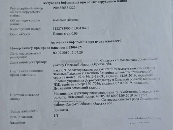 Продам зельну ділянку Нова Дофінівка, 6 соток. Авангард
