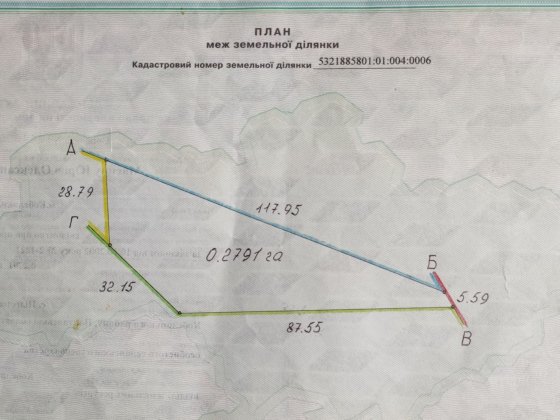 Продам земельну ділянку в селі Підгора Кобеляки