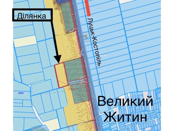 Земля 2,7 га біля Рівного | Н-25 | Нова об’їзна | Комерційний потенціал Великий Житин