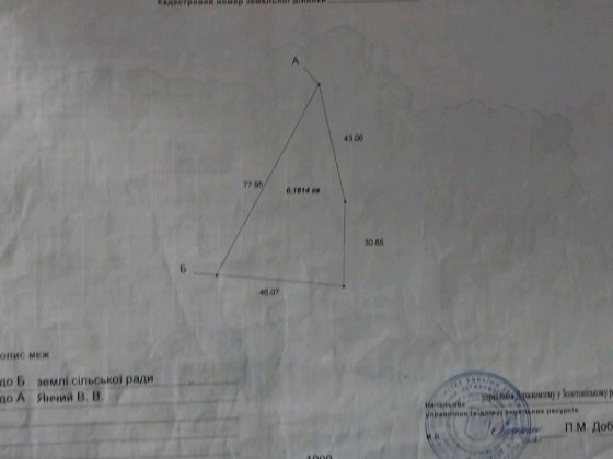 Продаж земельної ділянки в селі Благодатне.