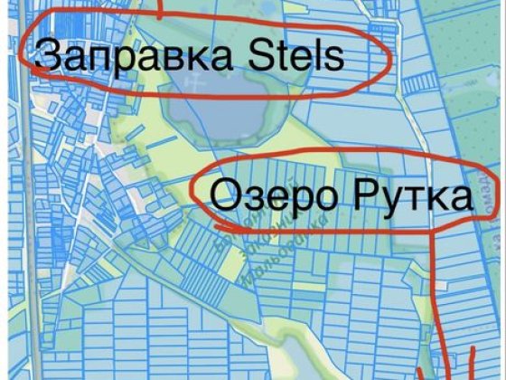 Продаж землі 5,34Га біля озера Рутка (В.Кучурів-Заволока) Заволока