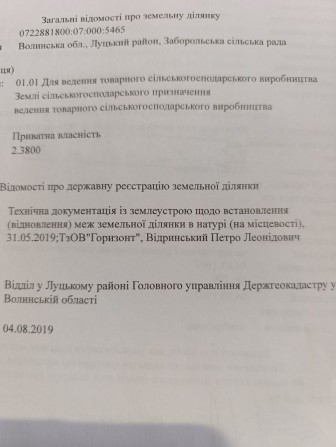 Продам земельний пай - фото 1