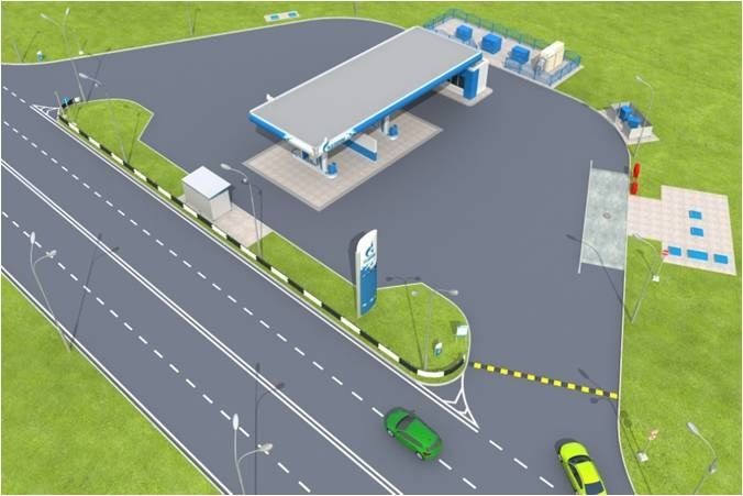 АЗС-40соток,участок заасфальтований,есть газ.заправка,КТП 100КвА.Обмен - фото 1