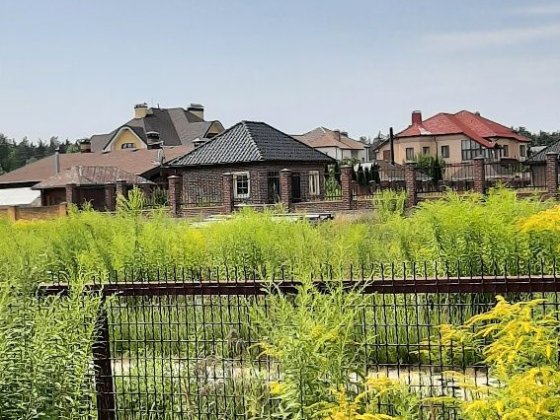 Ділянка 15сот.з широким фасадом  сосни дубки та озеро поруч кінцева маршрутки на Київ. Буча